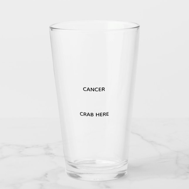 Krebsglas Glas (Rückseite)