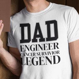 Krebskämpfer-Ingenieur Vater Gift Survivor T-Shirt