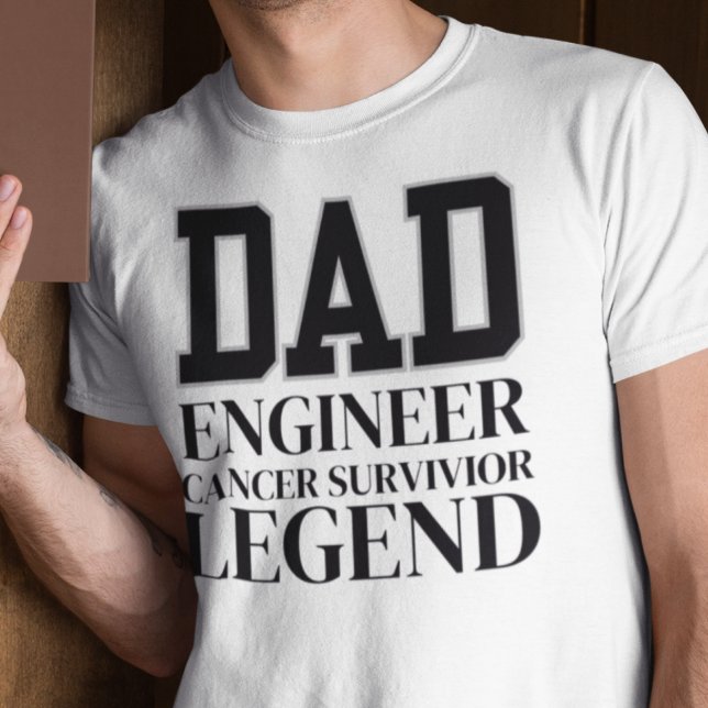 Krebskämpfer-Ingenieur Vater Gift Survivor T-Shirt (Von Creator hochgeladen)