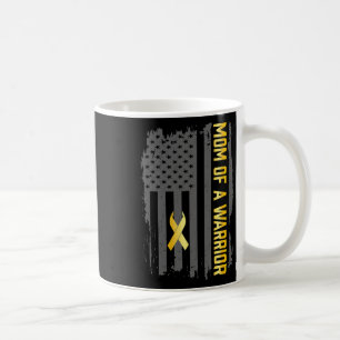 Krebskind USA-Flagge Mutter eines Kriegers Kindesa Kaffeetasse