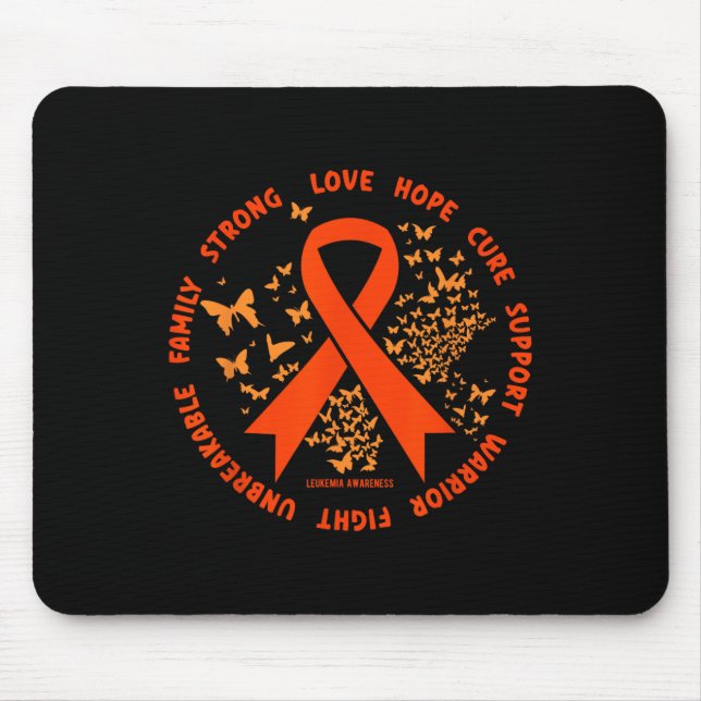 Krebskleidung - Leukämie-Bewusstsein Mousepad (Vorne)