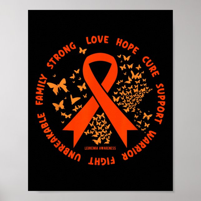 Krebskleidung - Leukämie-Bewusstsein Poster (Vorne)