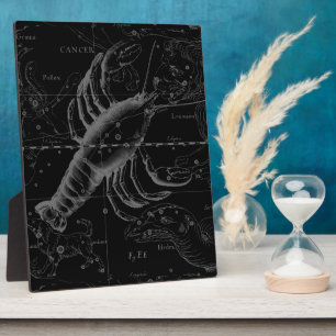 Krebskonstellation Hevelius 1690 auf schwarz Fotoplatte