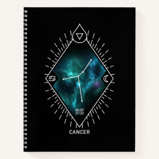 Krebskonstellation und Zodiakalsymbol Notizbuch