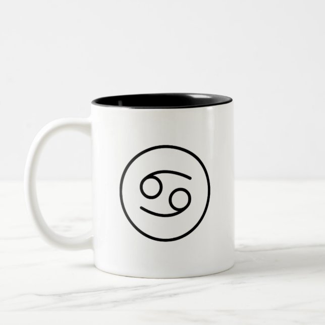 Krebskrebs-Horoskop Zodiac-Zeichen-Tasse Zweifarbige Tasse (Links)