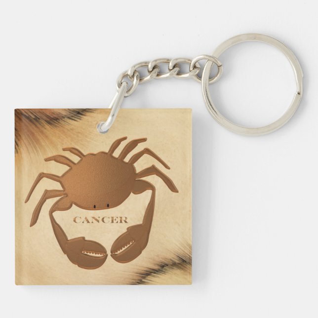 Krebskrebs Zodiac Schlüsselanhänger (Rückseite)