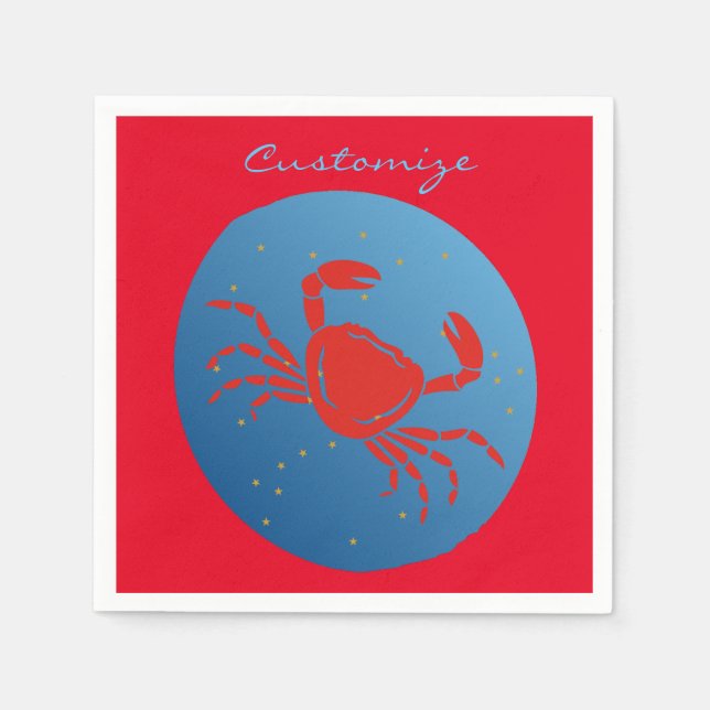 Krebskrebs Zodiac Thunder_Cove Serviette (Vorderseite)