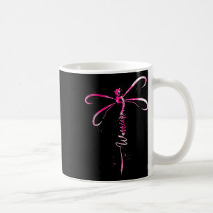 Krebskrieger Brustkrebs-Bewusstsein Libelle Kaffeetasse