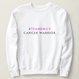 Krebskrieger | Team Name Hashtag Modernes Rosa Sweatshirt