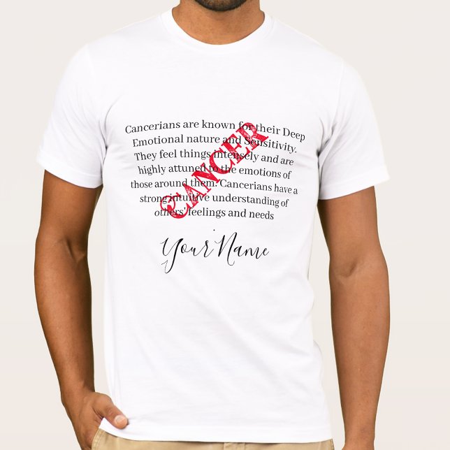 Krebsmerkmale und Sternzeichen T-Shirt (Von Creator hochgeladen)