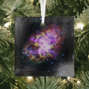 Krebsnebel-Supernova-Überrest Hubble-Komposit Ornament Aus Glas