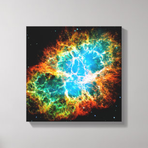 Krebsnebel-Supernova-Überrest Hubble-Weltraumfoto Leinwanddruck