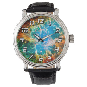 Krebsnebel-Supernovaüberrest Hubble-Weltraumfoto Armbanduhr