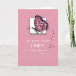 Krebspatient Genesung Religiöse Schrift  Karte