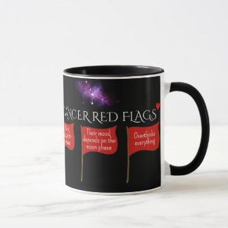 Krebsrote Flags Astrologie Tasse | Funny Zodiac-Ge