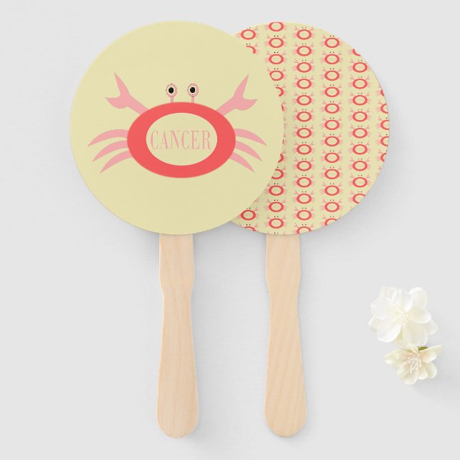 Krebsstern-Schildkröte-Handfan Fächer (Vorne und Hinten)