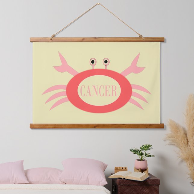 Krebsstern-Schildkröte Wandteppich Mit Holzrahmen (Schlafzimmer)