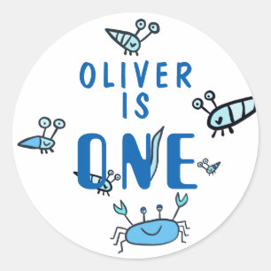 Krebstiere 1. Geburtstag Runder Aufkleber