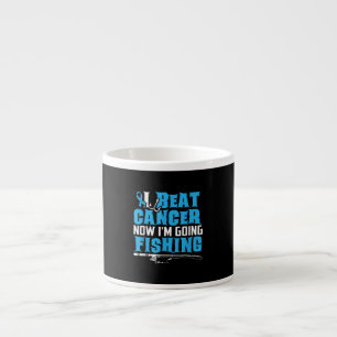 Krebsüberleben Fischerei Geschenk T-Shirt I Beat  Espressotasse