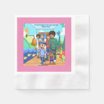 Krebsüberleben Jubiläum Party Napkins