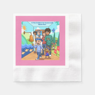 Krebsüberleben Jubiläum Party Napkins Serviette