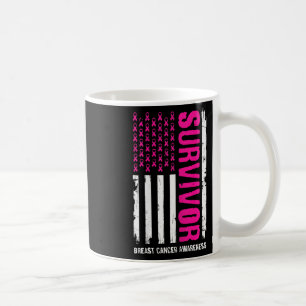 Krebsüberleben Monat US-Flagge Brustkrebs-Survi Kaffeetasse