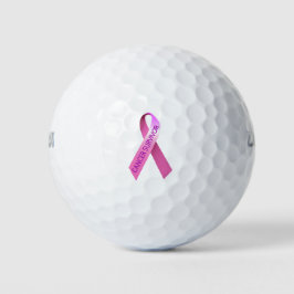 Krebsüberlebende rosa Schleife Golfball