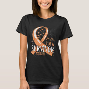 Krebsüberlebender Pfirsichband Endometriumkarzinom T-Shirt