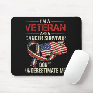 Krebsüberlebender Veteran - Unterschätze mich nich Mousepad