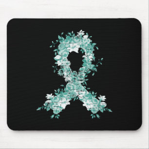 Krebsüberlebung Geschenk Aquamarine Ribbon Ovarial Mousepad