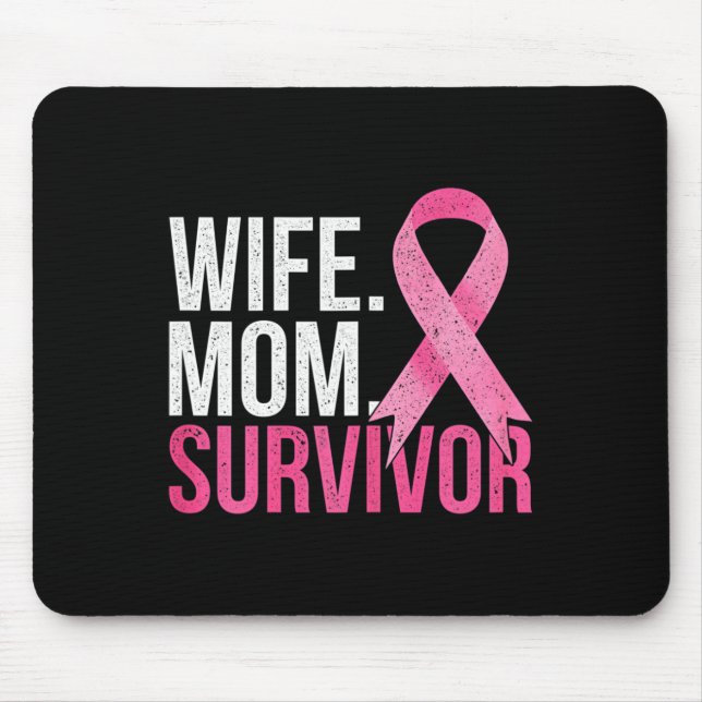 Krebsüberlebung Mama Ehefrau Geschenk Brustkrebs A Mousepad (Vorne)