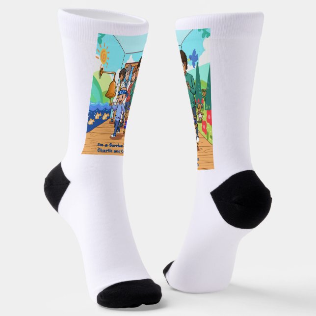 Krebsüberlebung Männer und Frauen Crew Socken (Gewinkelt)