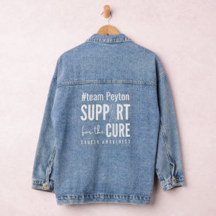 Krebsunterstützung Heilung Individuelle Name Denim Jeansjacke