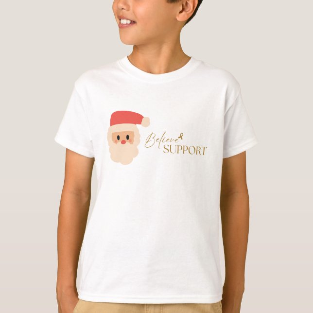 Krebsunterstützung Weihnachtsfeiertag Kinder T - S T-Shirt (Vorderseite)