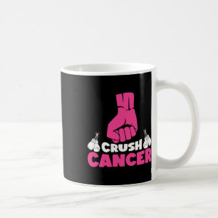 Krebsvorsorge für Crush Cancer Boxing Pink Ribbon Kaffeetasse
