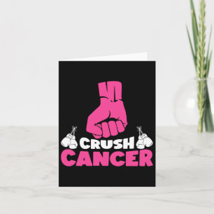 Krebsvorsorge für Crush Cancer Boxing Pink Ribbon  Karte