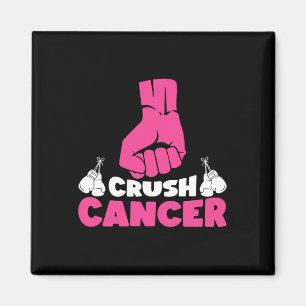 Krebsvorsorge für Crush Cancer Boxing Pink Ribbon  Magnet