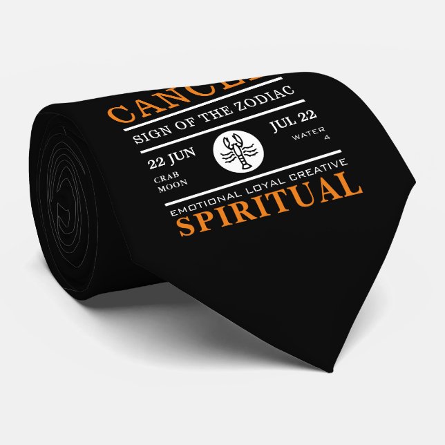 Krebszeichen des Zodiaks, astrologisch Krawatte (Gerollt)