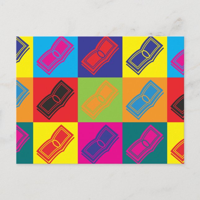 Kredite Pop Art Postkarte (Vorderseite)