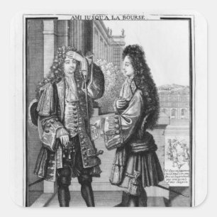 Kreditgeber und Kreditnehmer Quadratischer Aufkleber