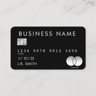 Kreditkarte Black Card Visitenkarte