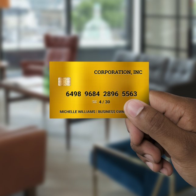 Kreditkarte | Brillantes Gold Visitenkarte (Von Creator hochgeladen)