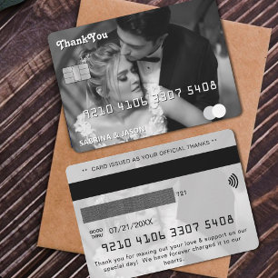 Kreditkarte Foto Hochzeit Vielen Dank Karte