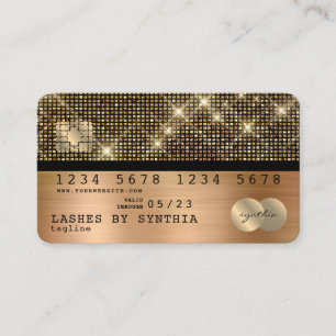 Kreditkarte Gold und Schwarz Visitenkarte