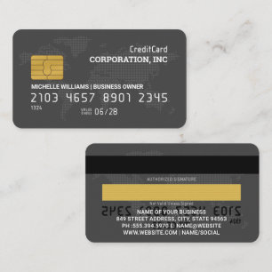 Kreditkarte   Grau   Karte der Welt