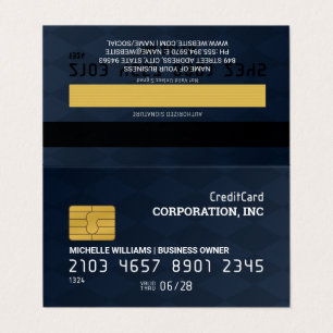 Kreditkarte Kontrollierter Hintergrund Visitenkarten