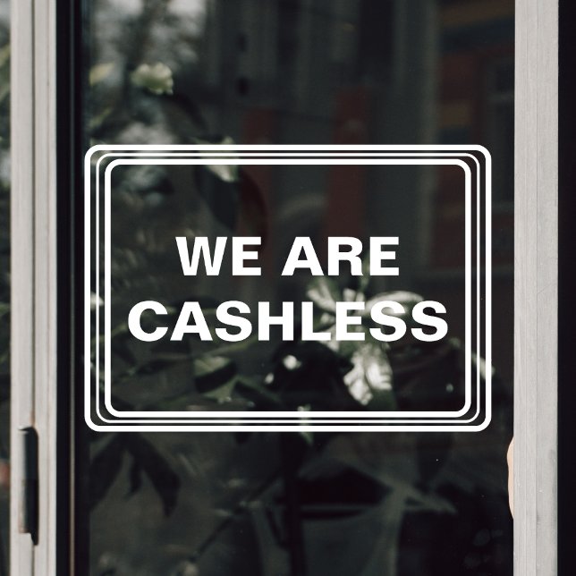 Kreditkarte nur Cashless Business Fensteraufkleber (Credit Card Only Cashless Business Window Cling)