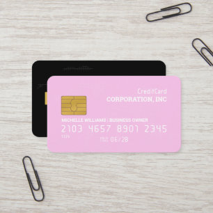 Kreditkarte Pink Weltkarte Visitenkarte