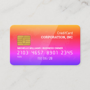 Kreditkarte   Roter Glanz   Karte der Welt