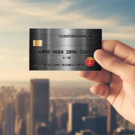 Kreditkarte | Silver Metallic Visitenkarte